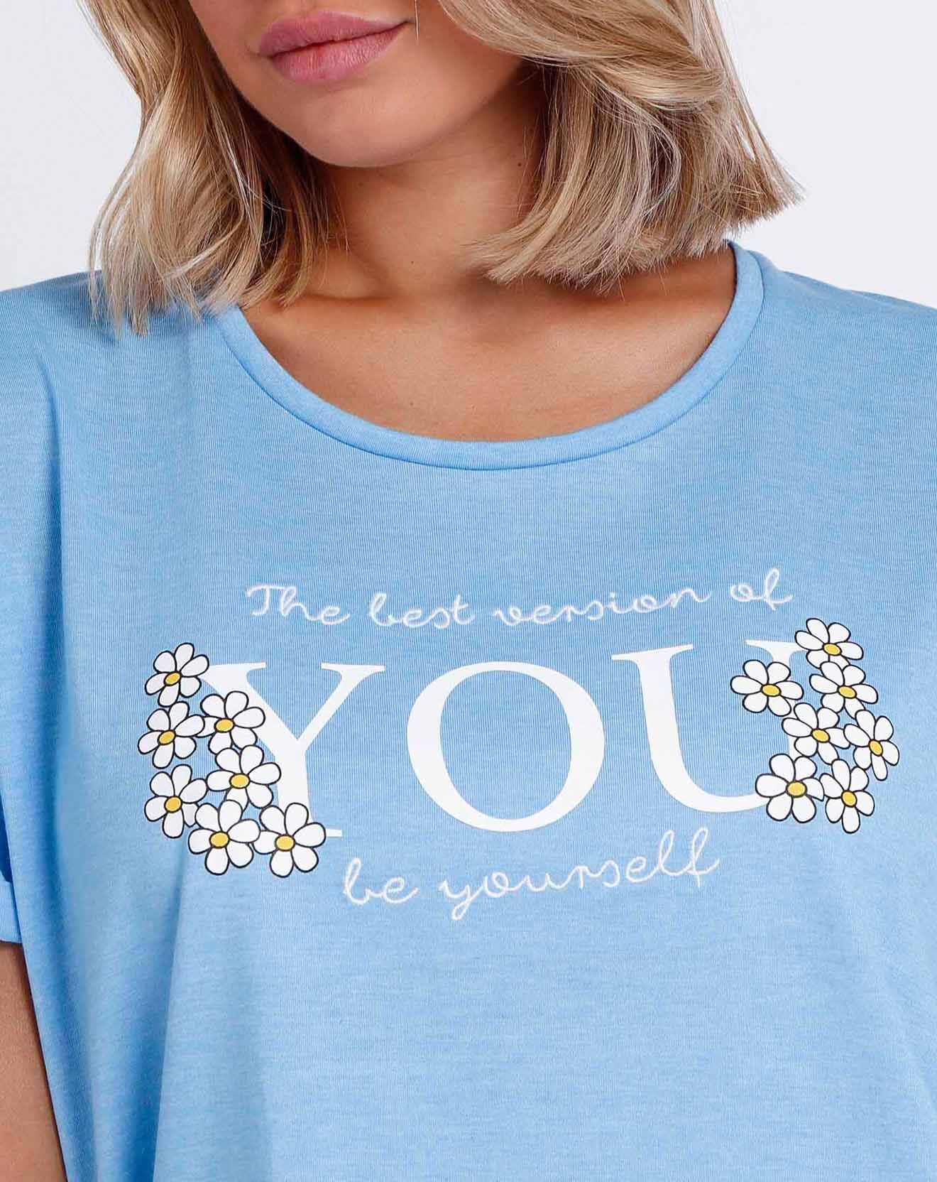 Admas Pyjama T-Shirt & Short bleu