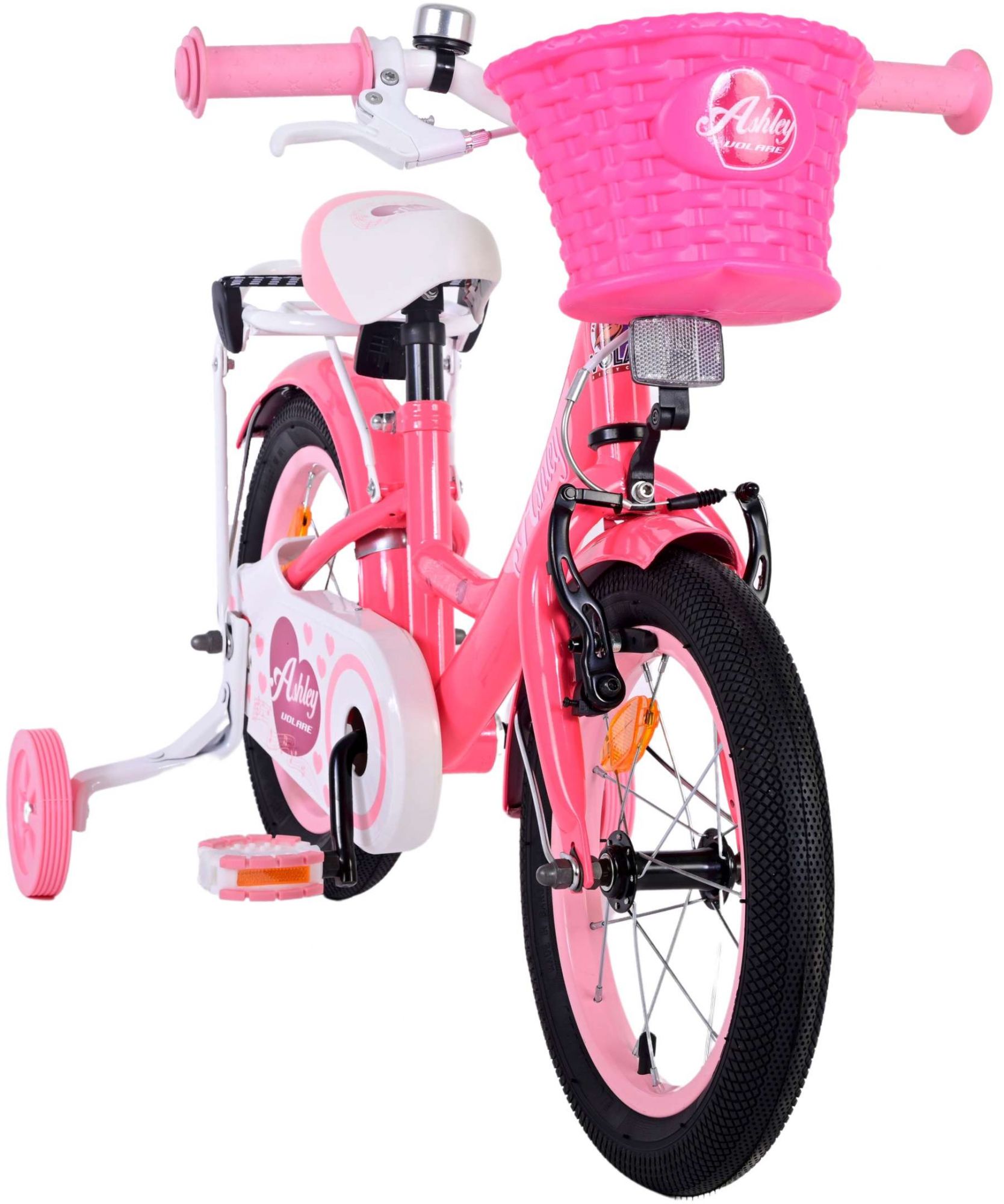 Kinderfahrrad Ashley Fahrrad für Mädchen 14 Zoll Kinderrad in Rosa/Rot