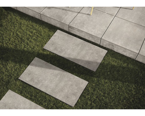 FLAIRSTONE porseleinen terrastegel Urban Dust gerectificeerde rand 120 x 60 x 2 cm