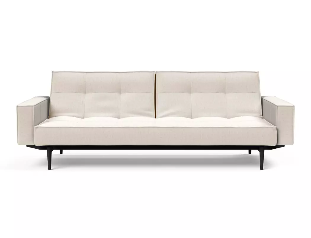 Schlafsofa mit Armlehnen Splitback Styletto schwarz