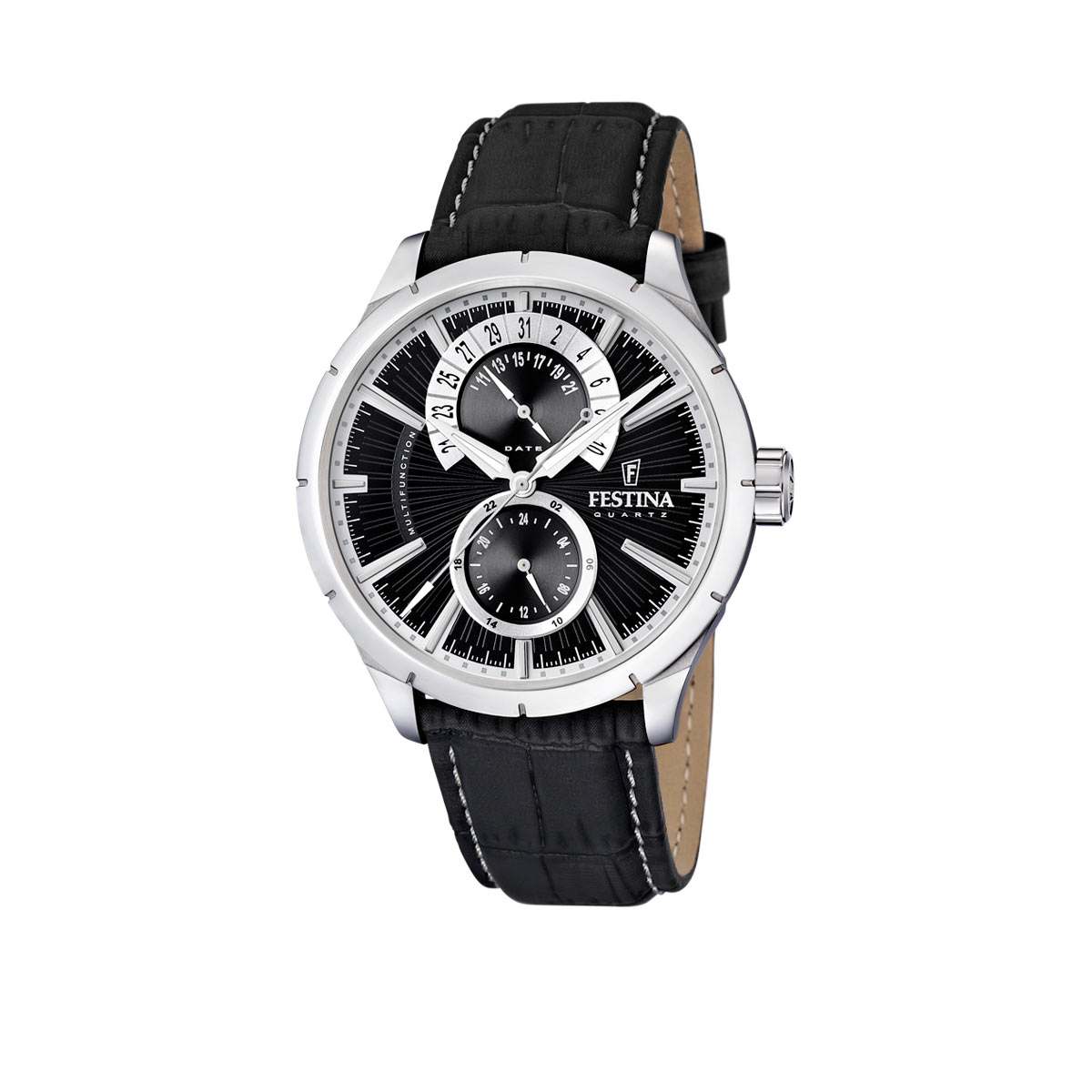 Montre Festina Homme acier bracelet cuir