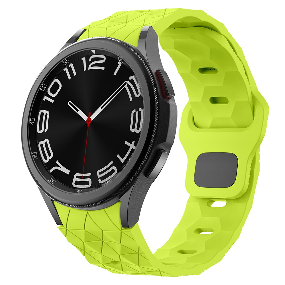 Samsung Galaxy Watch 7 (44mm) Silikon Armband mit Knopf Verschluss Mosaik Design (Gelenkumfang: 180-220mm) - Grün