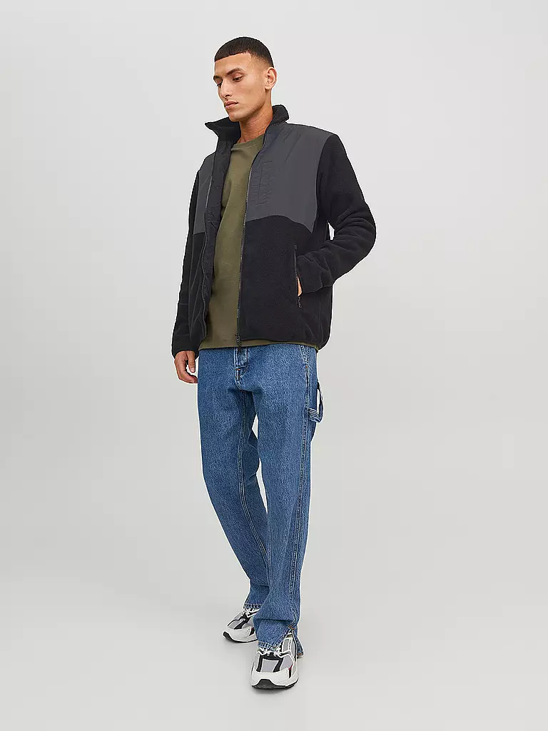 JACK & JONES Fleecejacke JJMARVIN schwarz
