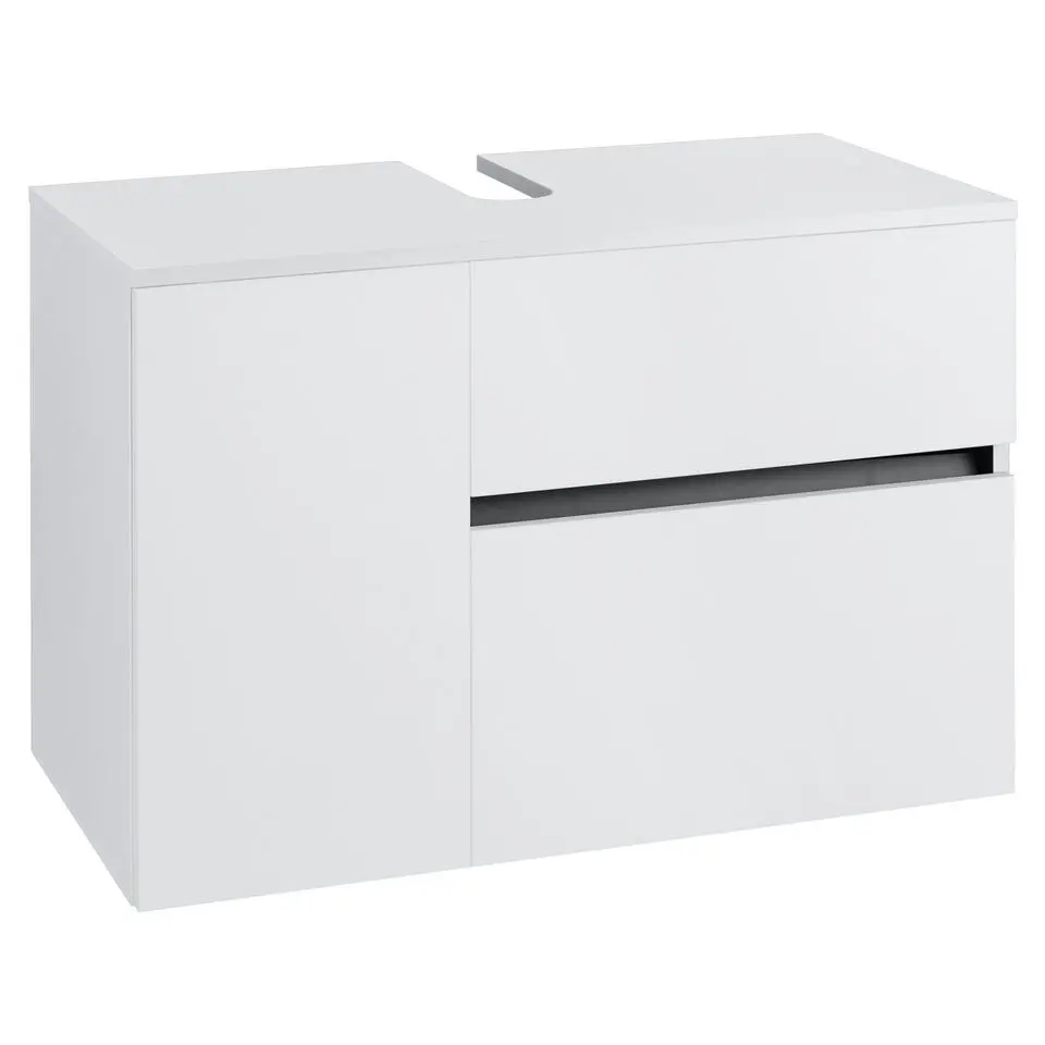 Wisla - Badmeubel 80 cm 1-lade, 1 klep, 1 deur wit spaanplaat
