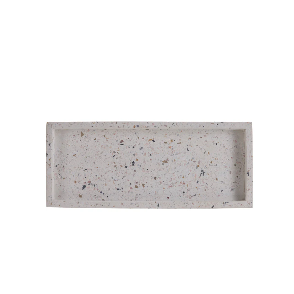 Bahne Interior  Firkantet terrazzo bakke - hvid