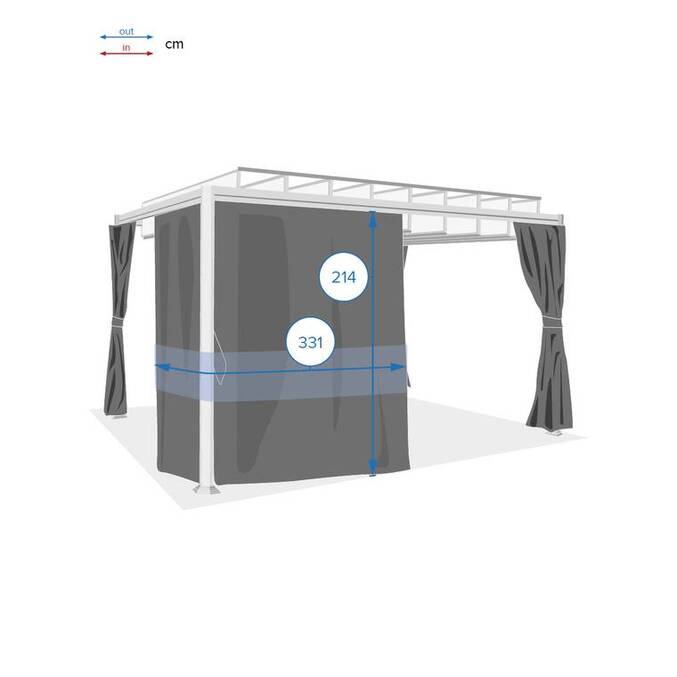 Rideaux pour pergola BELIZE Ardoise
