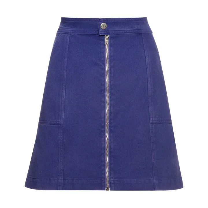 Alma Deia Jupe Denim en Coton Bio | Bleu