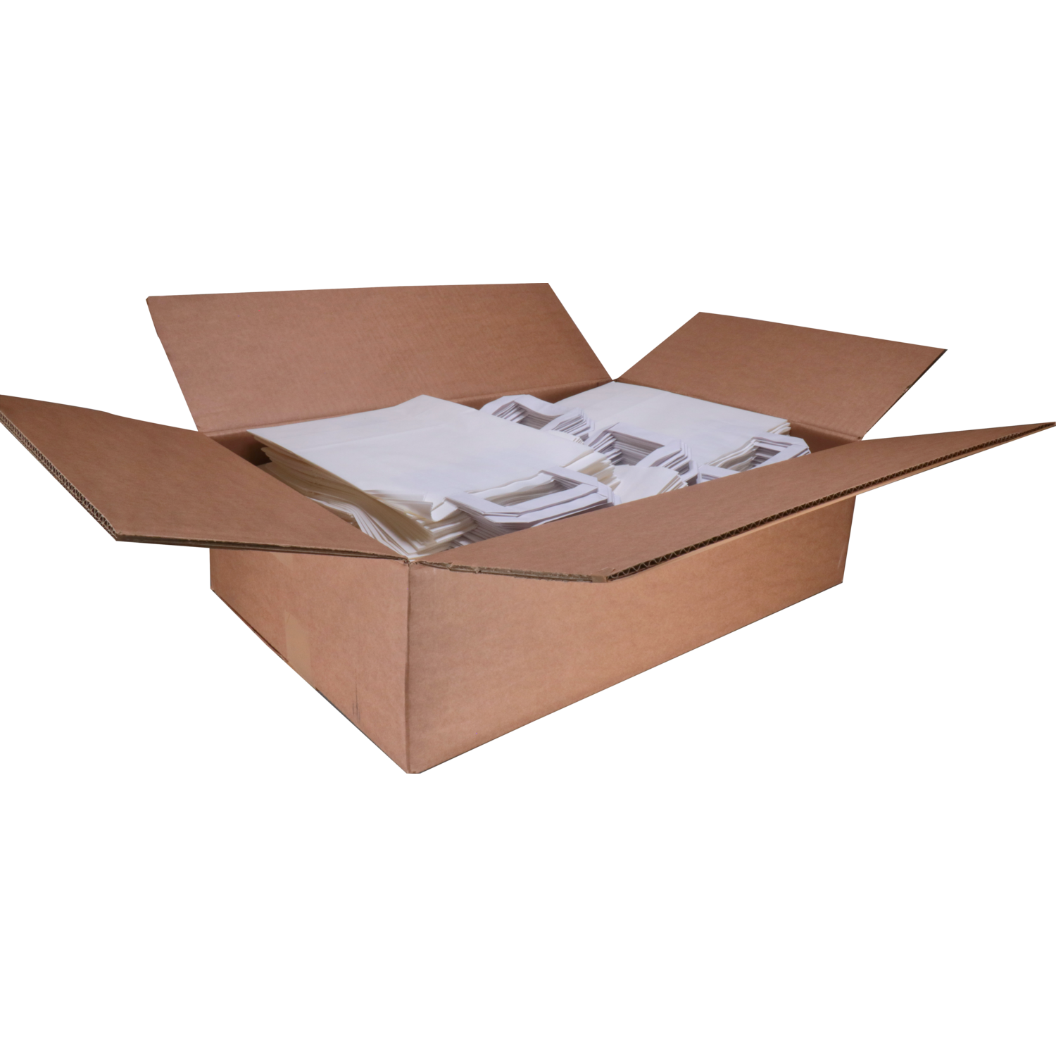 Tas, Papier, platte handgreep, 22x 10x28cm, draagtas, wit