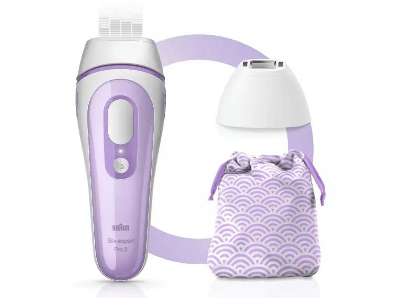 Braun Silk-expert Pro 3 PL3132 - Hårfjerningssystem - hvid/lilla - med Venus Divine barbermaskine