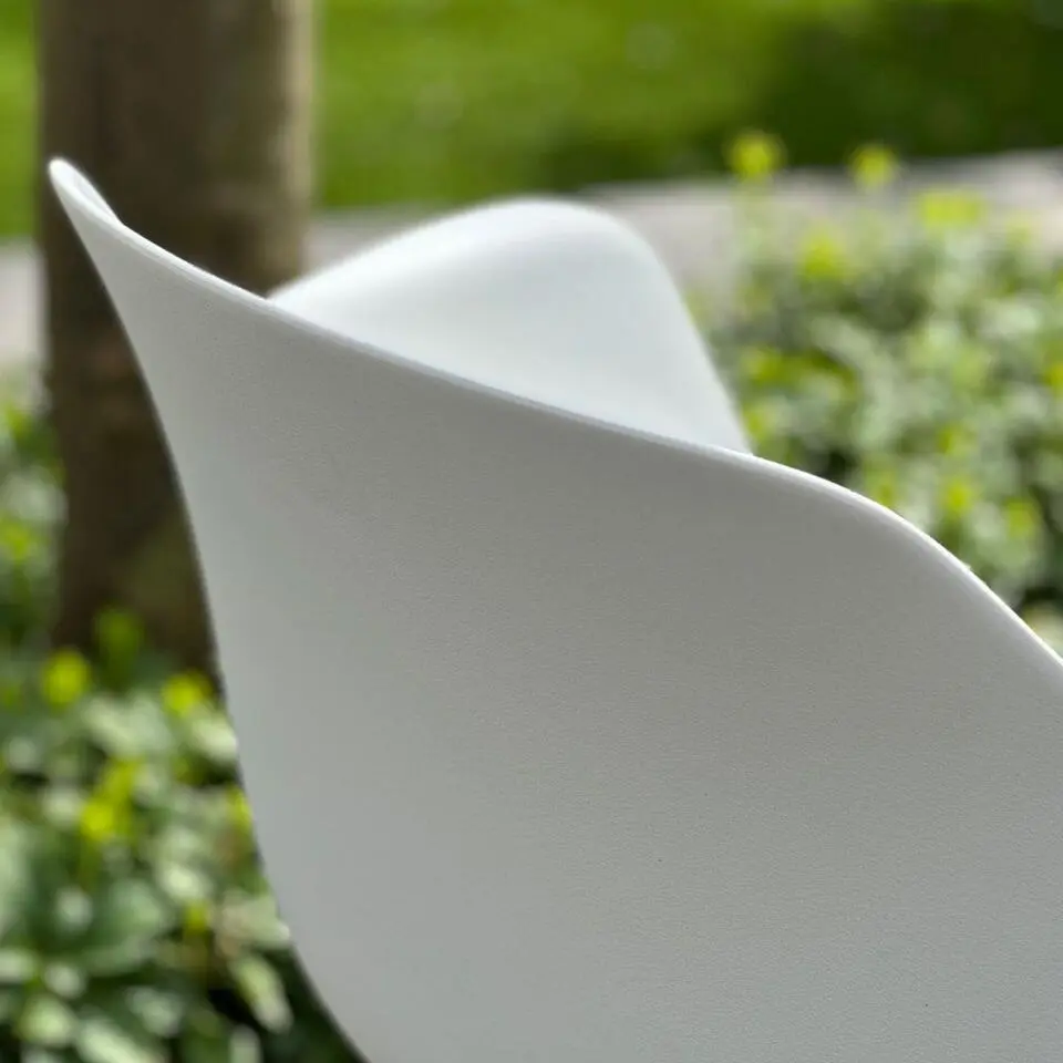 Nolon Noa-Puk Kunststof Tuinstoel Wit - Wit Onderstel