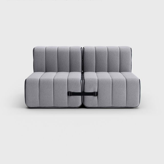 Curt-Set 4 - e.g. Flexibele 2-zitter - Jet - 9803 (Grijs)