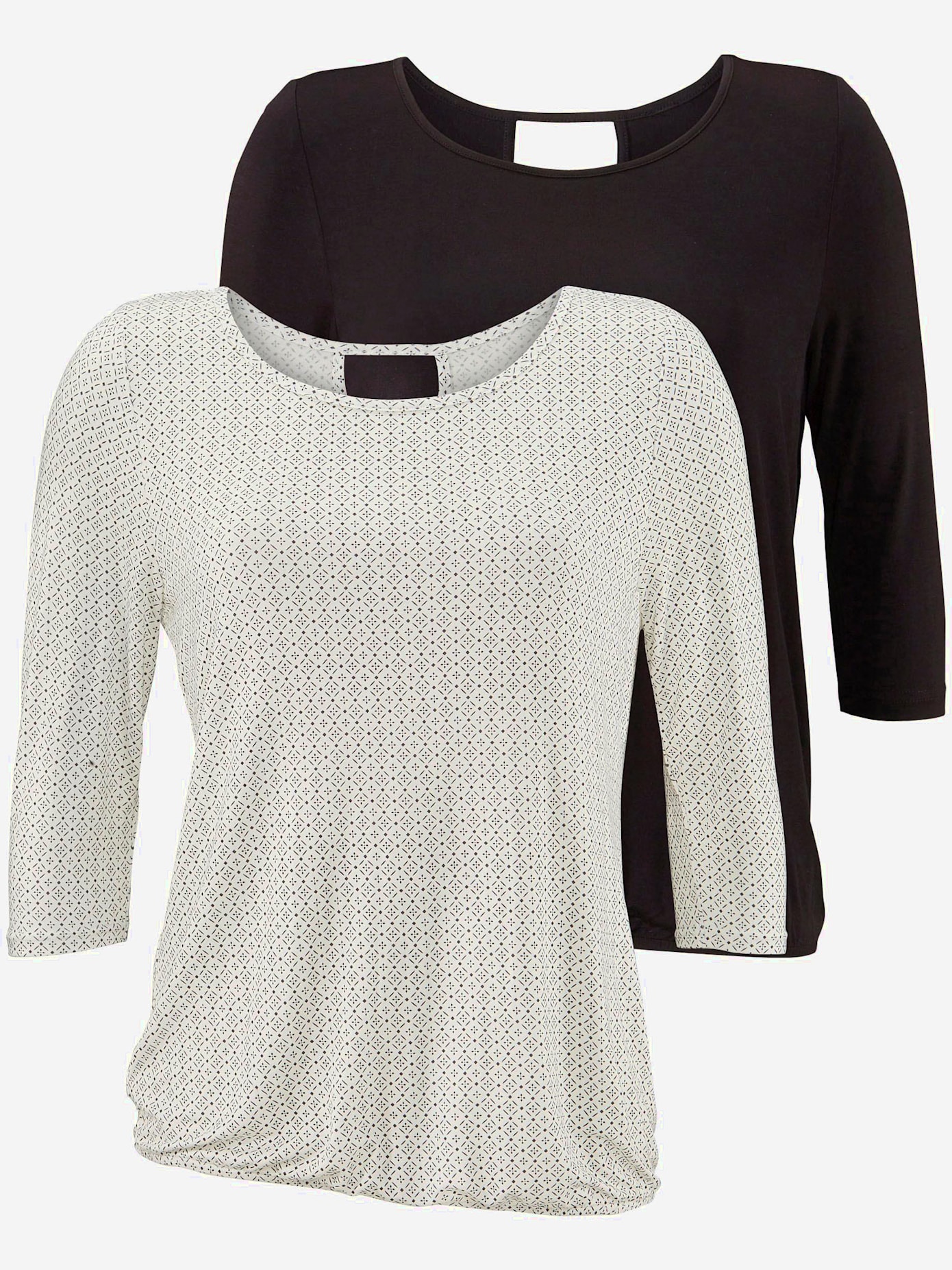 T-shirt à manches 3/4 lot de 2 t-shirts lascana