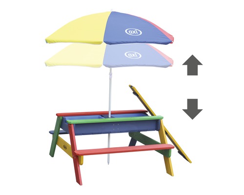 Kinderpicknicktafel Nick hout blauw rood