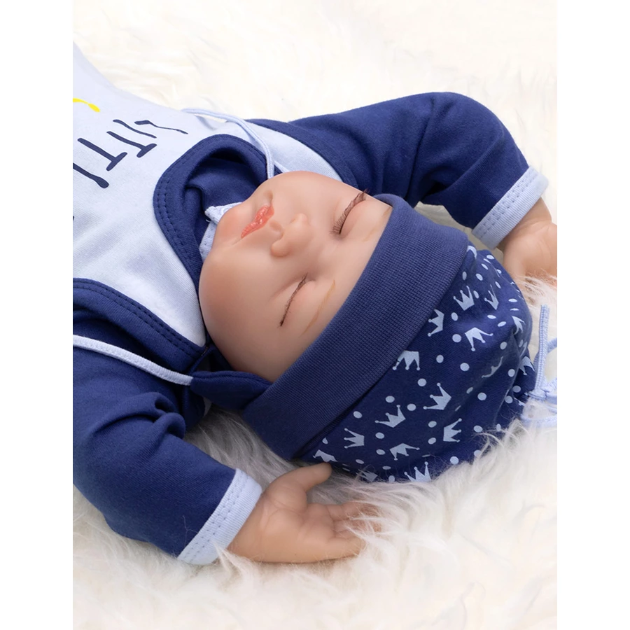 Baby Sweets 3tlg Set Strampler + Shirt + Mütze Little Prince blau