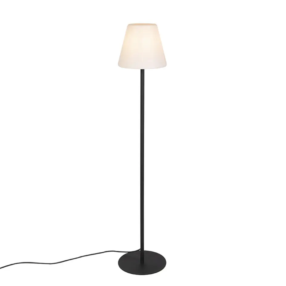 Qazqa staande buitenlampen virginia fl zwart e27