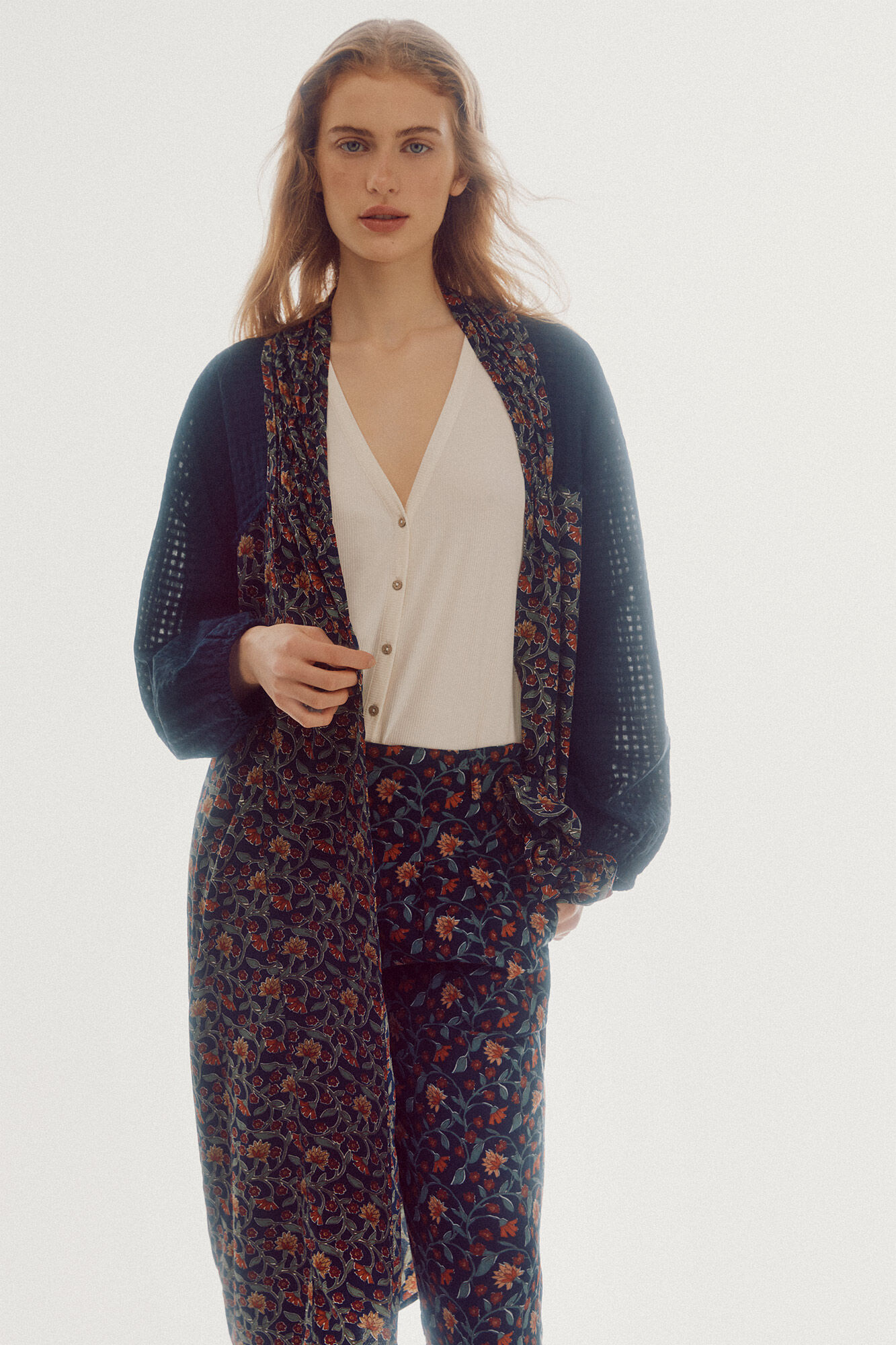 Caftan estampado - Estampa azul