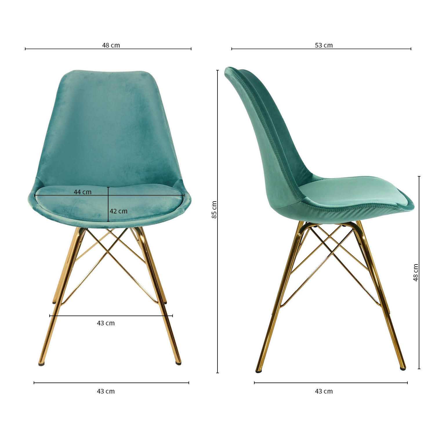 Kick kuipstoel - Velvet mint GL