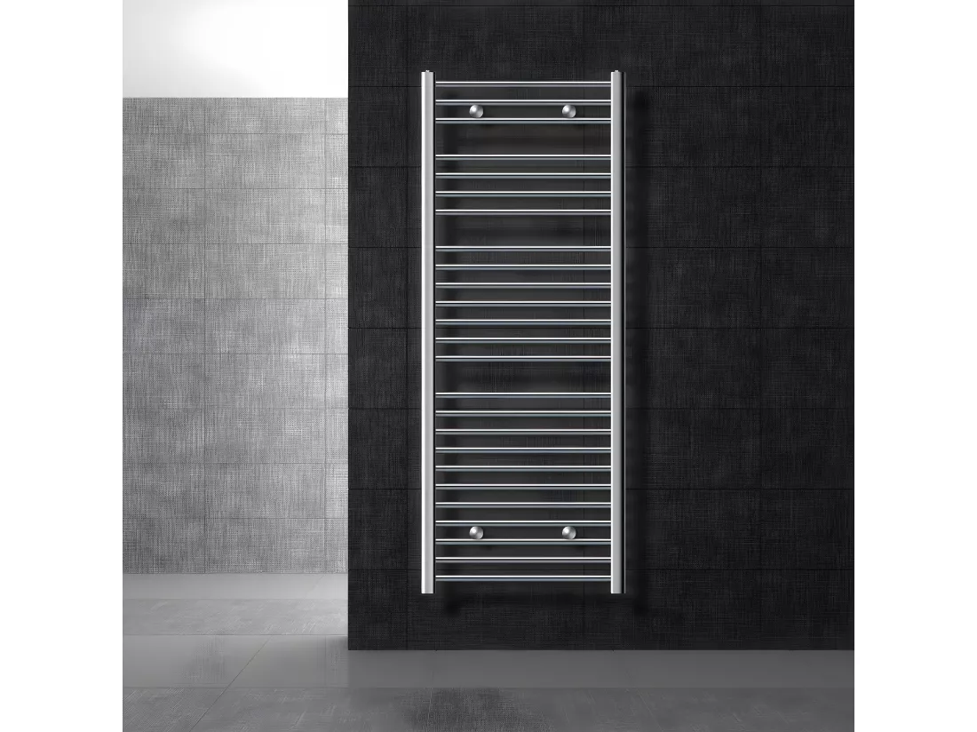 Radiateur de salle de bains Sahara Raccord latéral sèche-serviettes Chrome 600x150 cm