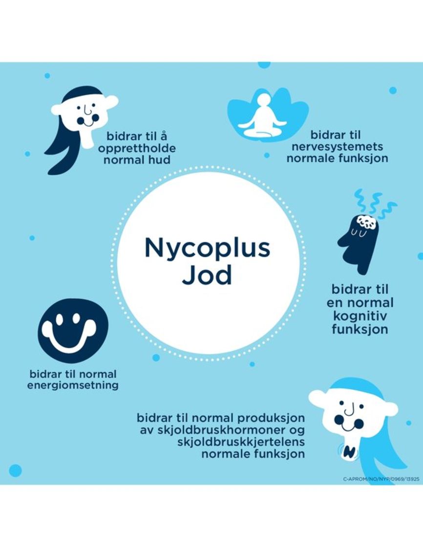Nycoplus Jod tabletter 225 mcg 100 tabletter (NB! Ikke til atomberedskap)