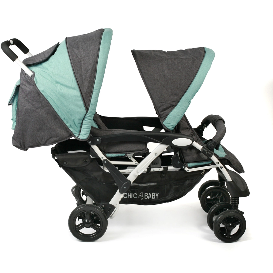 CHIC 4 BABY Geschwisterwagen DUO Melange mint