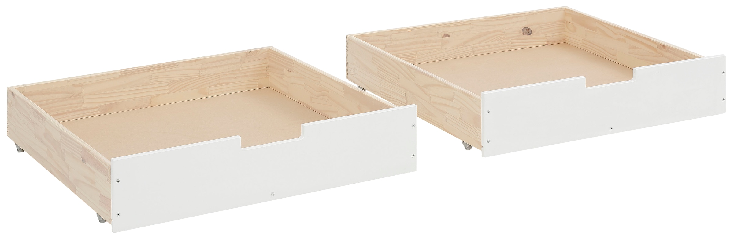Lüttenhütt Bettschubkasten »Janne« 2er Set, Kiefernholz und MDF, Breite je Schubkasten 97 cm