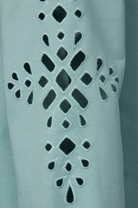 Sweatshirt, Rundhals, Langarm mit Lochstickerei