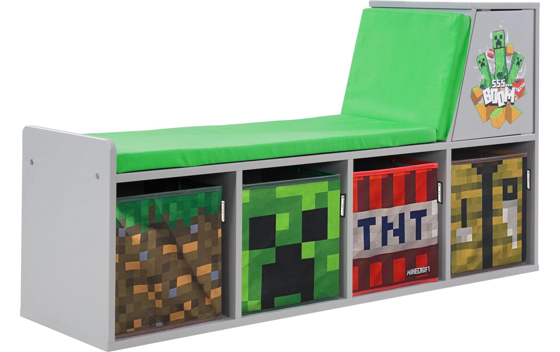 Minecraft Sitzbank/Leseregal<br>Multifunktionales und cooles Minecraft-Design