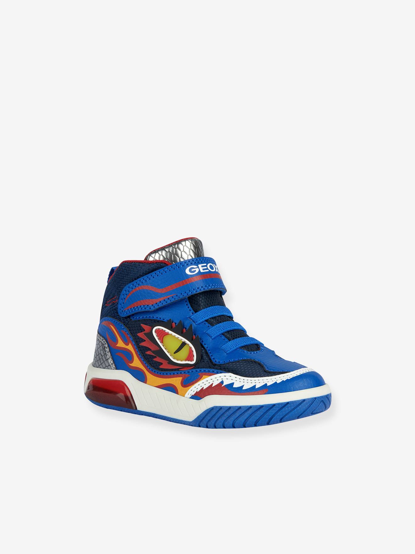 Tênis infantil Geox® Inek Boy azul elétrico com luzes