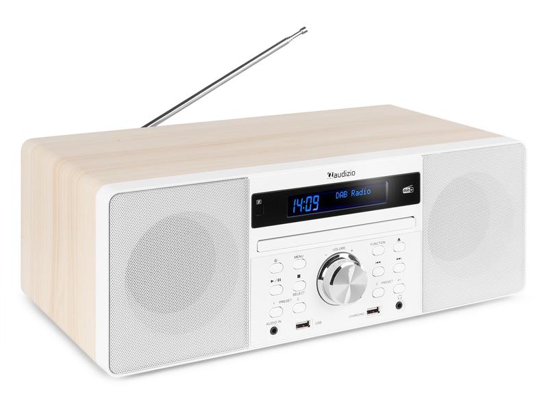 Audizio Radio/CD-Player Prato Weiss DAB  Radio mit CD-Player