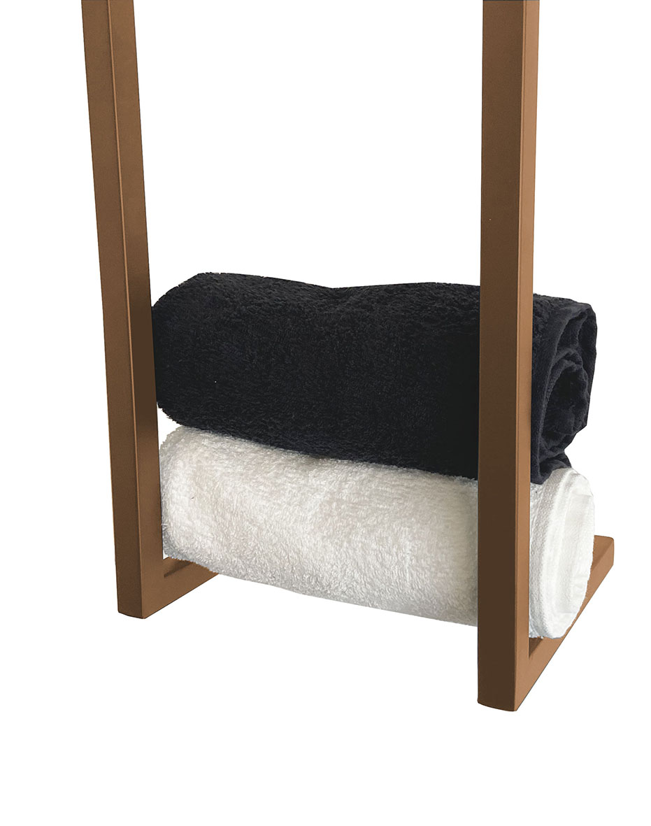 Mueller Bronzo handdoekrek industrieel 95x25x20cm brons koper geborsteld