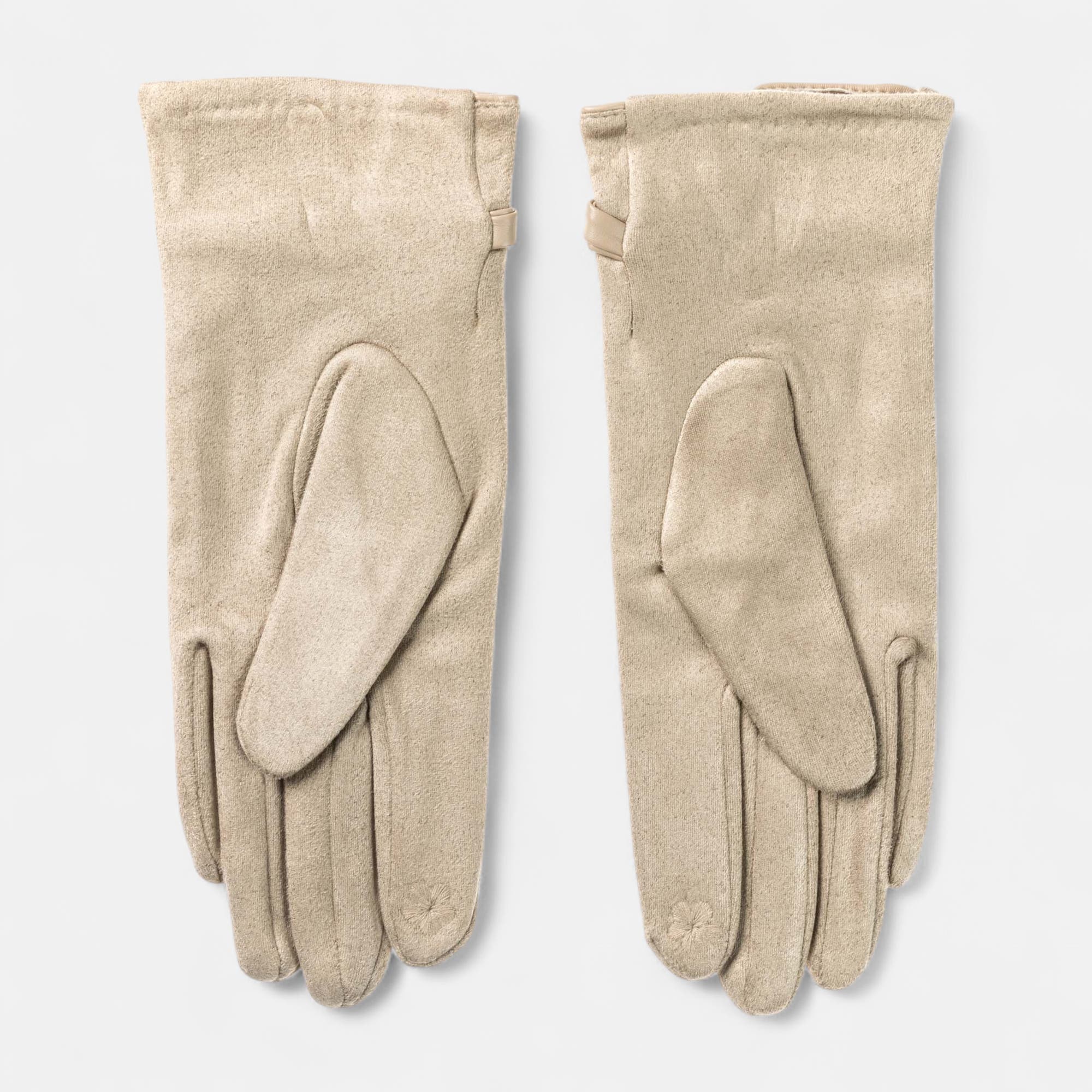 Gants beige
