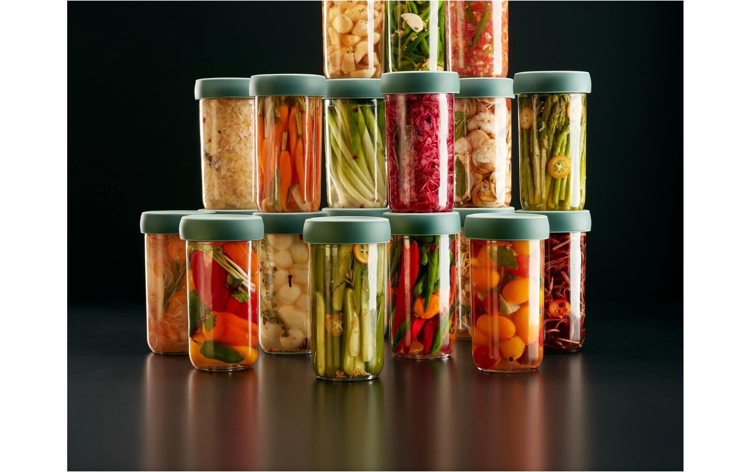 Fermentationsglas 700 ml, Glas, Blau, 2 StückFermentier Set
