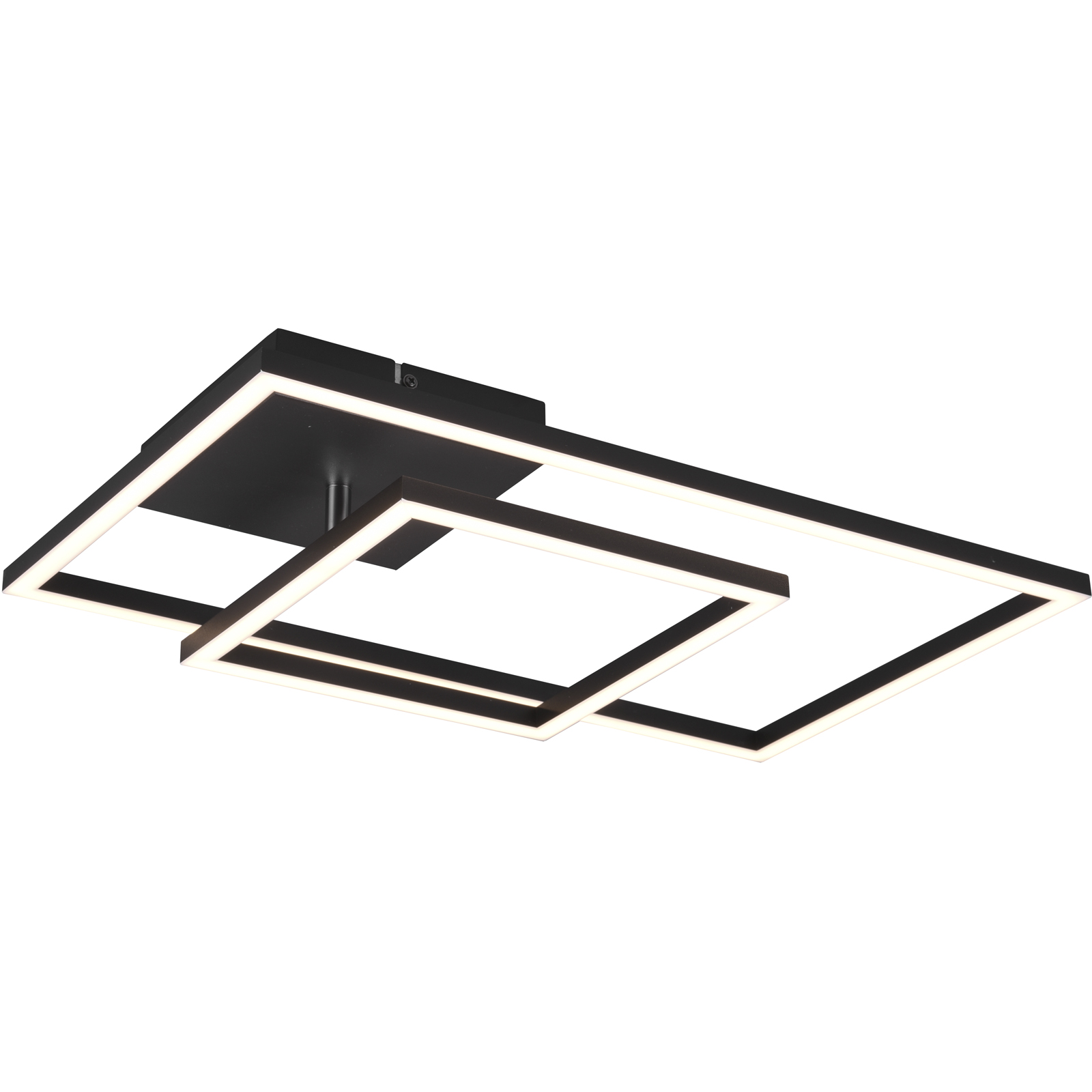 LED-Deckenleuchte - schwarz matt - schwenkbare Leuchtmodule