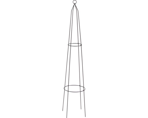 Levin metalen klimobelisk, 17 x 17 x 90 cm, zwart
