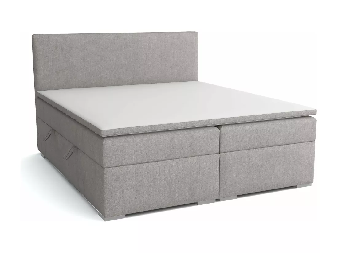 LIT BOXSPRING avec surmatelas Ennis 180x200 cm, Lux 05 (Gris clair)