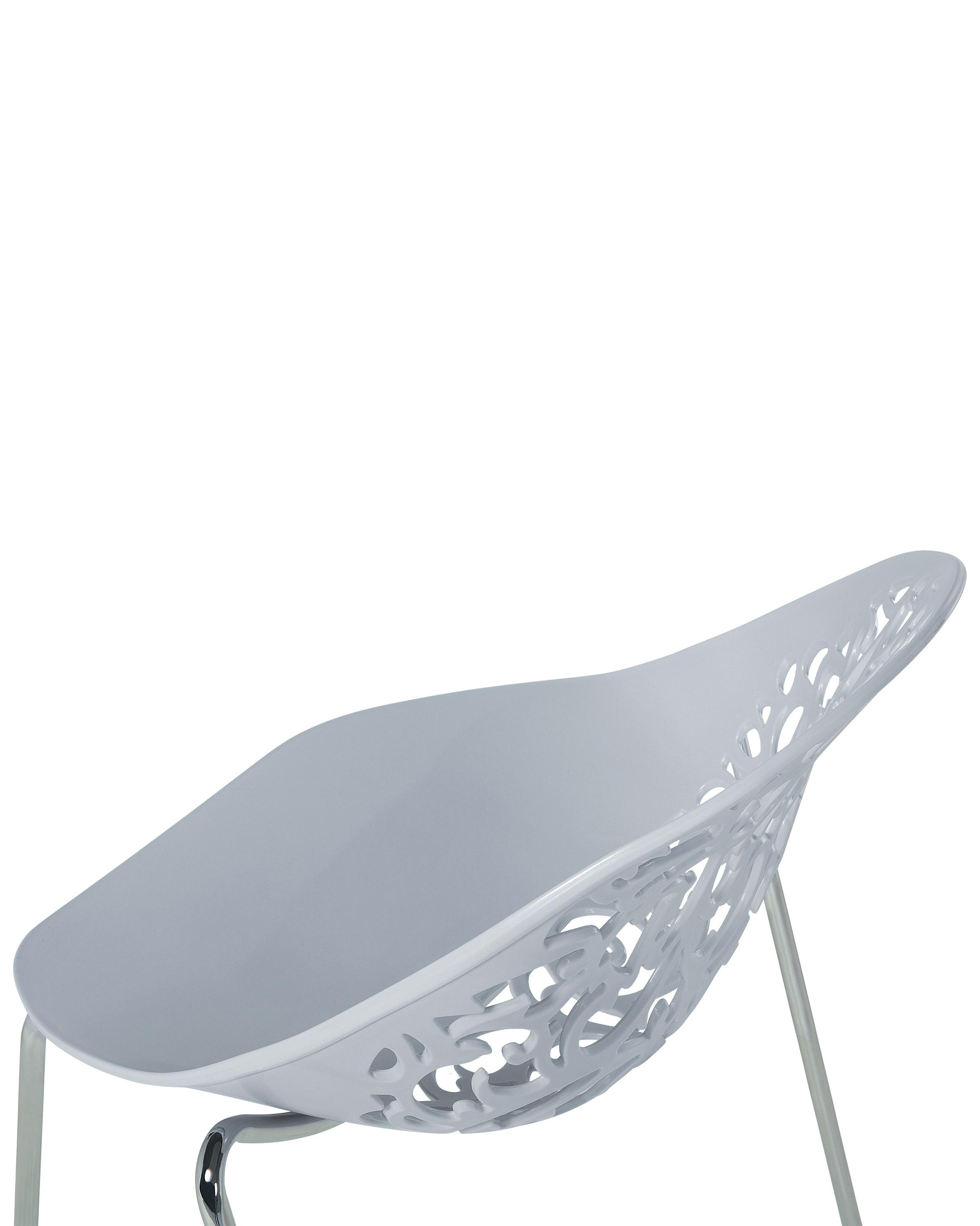 Set van 4 eetkamerstoelen MUMFORD Lichtgrijs