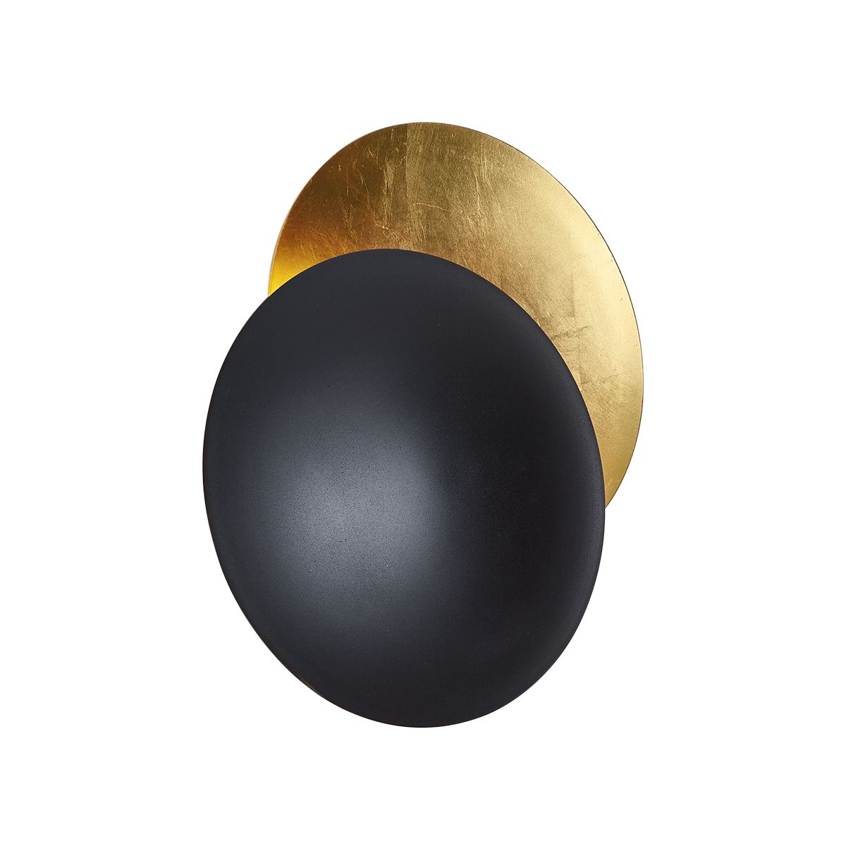 Moderne wandlamp zwart met goud 34.5cm 2-lichts - Sunrise