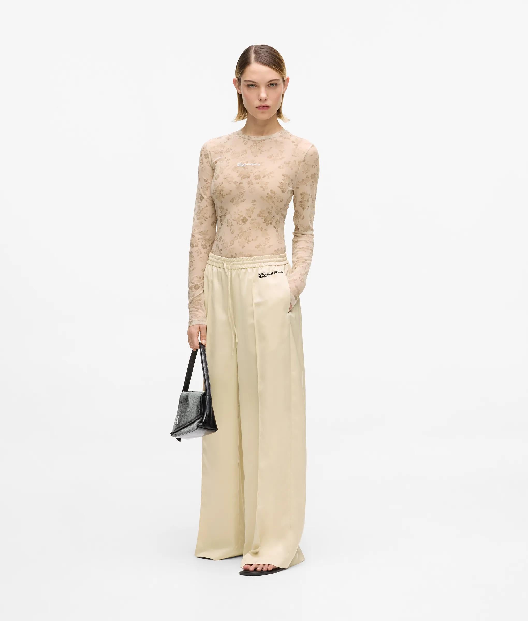 Wide-leg satijn broeken