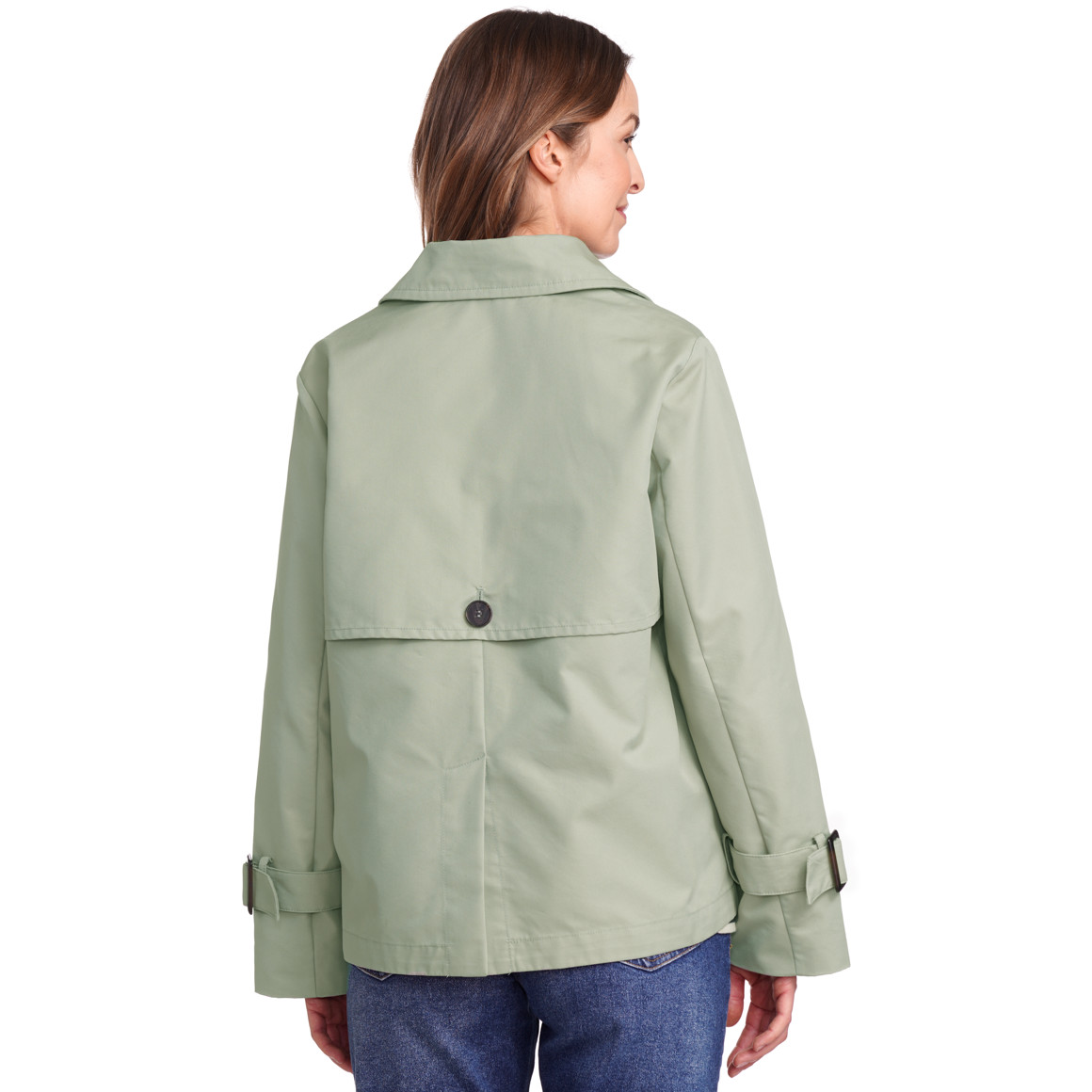 Gina Benotti Damen Trenchcoat mit Einschubtaschen salbei