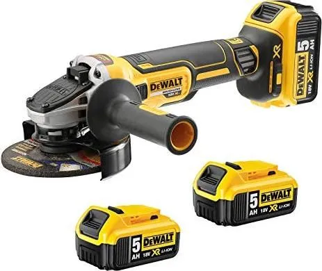 DeWALT DCG405P3-QW - Vinkelsliber - ledningfri - 125 mm - 3 batterier - 18 V