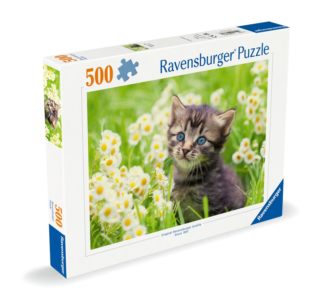 Ravensburger - Puslespil Kitten In The Meadow 500 brikker