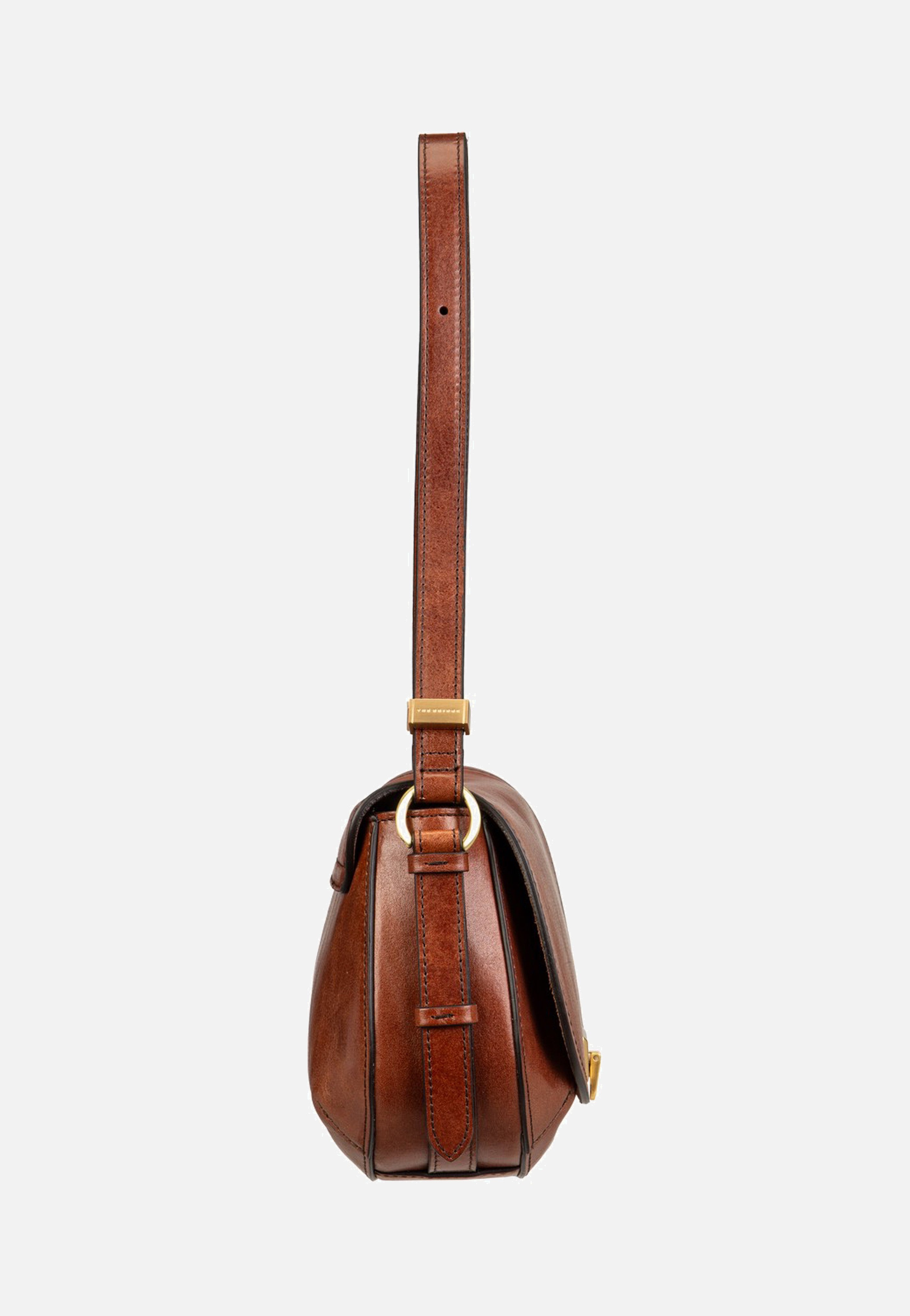 Federica Crossbody Marrone/Oro - Umhängetasche
