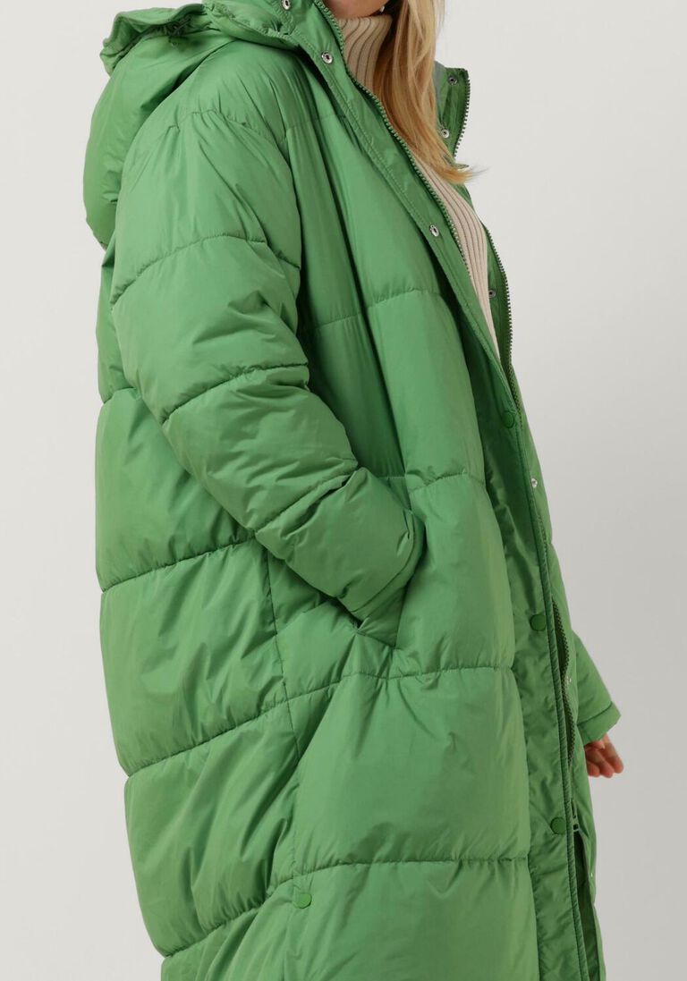 NOTRE-V groene notre-v gewatteerde jas puffer long