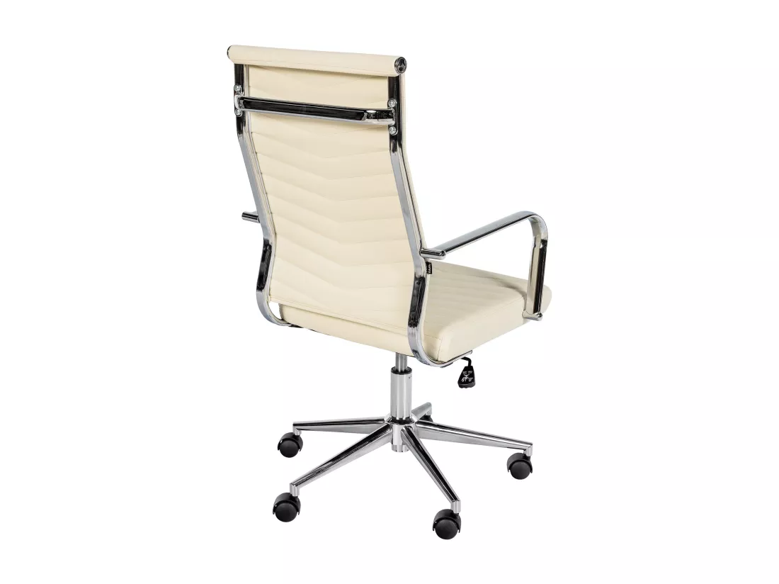 Chaise de bureau - Similicuir - Crème - Canby