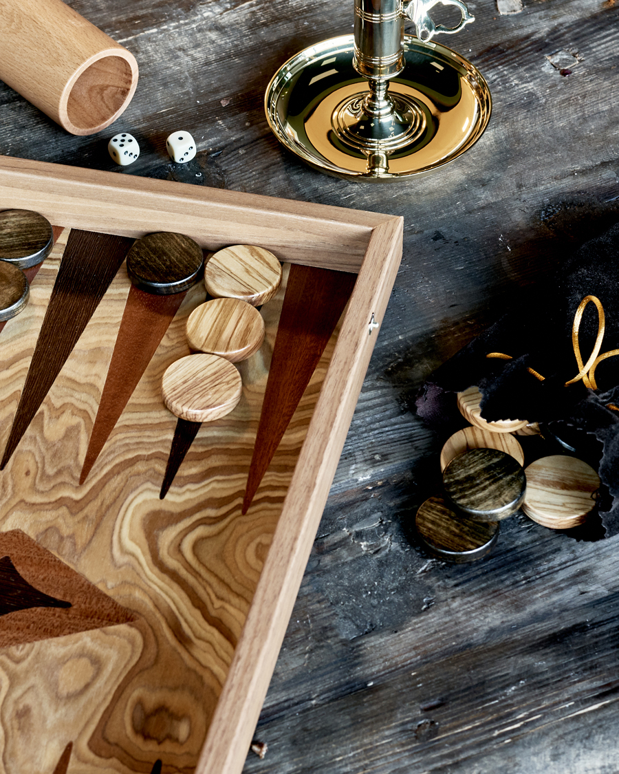 Manopoulos Olive Burl Large Backgammon