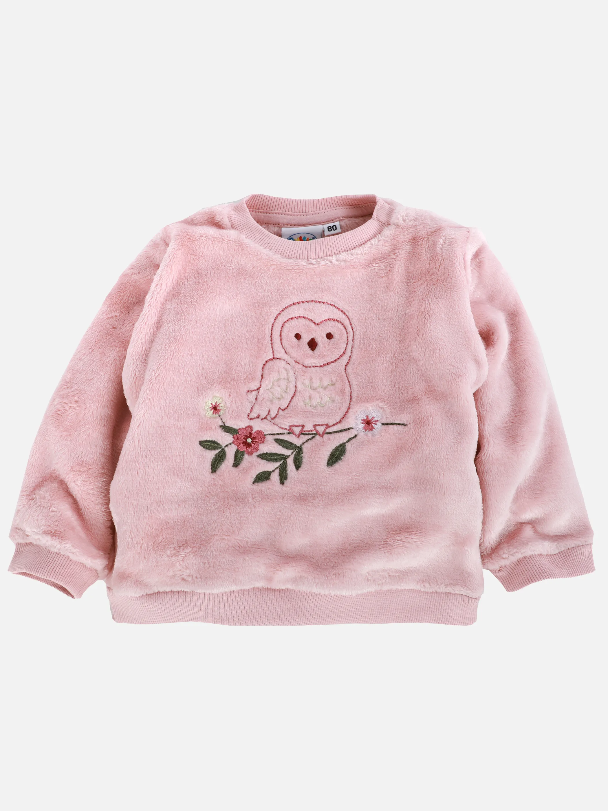Mädchen Flauschshirt mit Stickerei