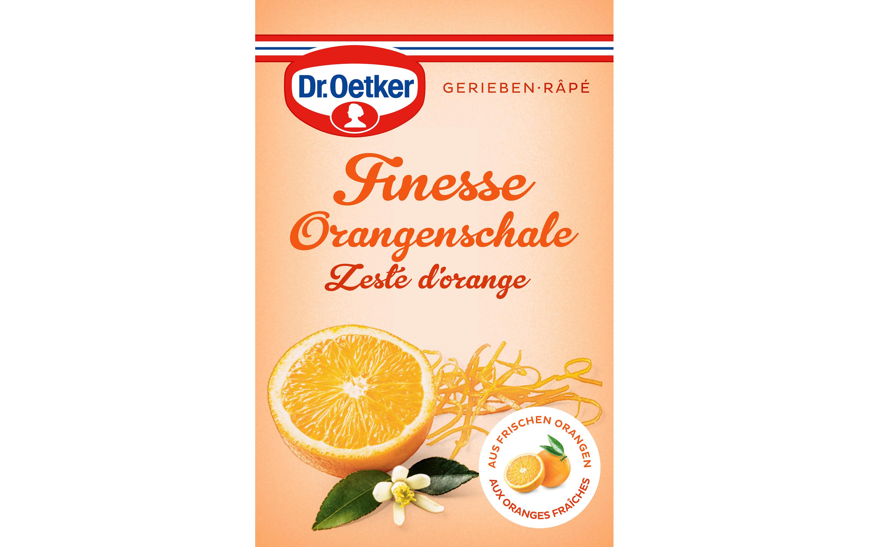 Finesse Geriebene Orangenschale 18 gAbgeriebene Orangenschalen für ein fruchtiges Aroma