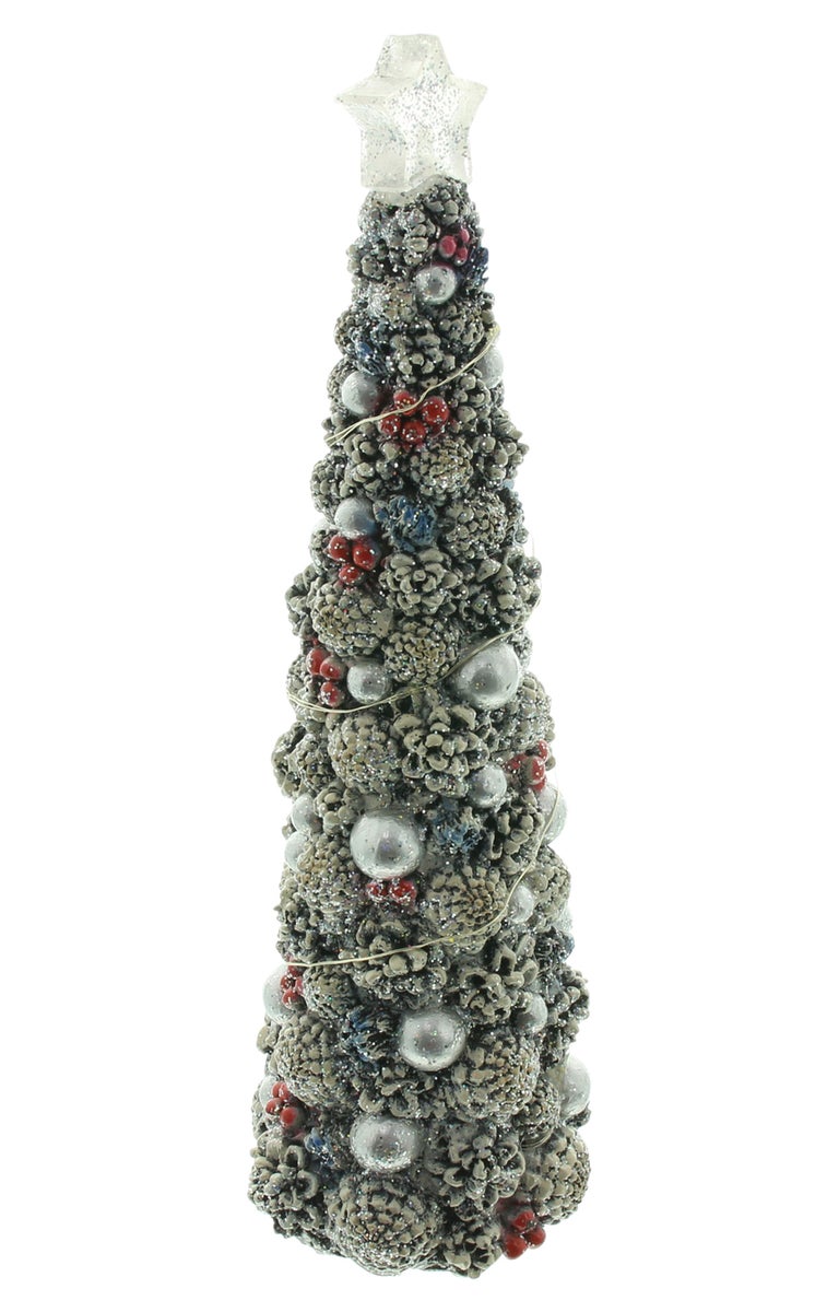 FRANK FLECHTWAREN | LED Kerstboom Petit Sapin, 9,5 x 9,5 x 30,5 cm, POLYRESIN, PLASTIC