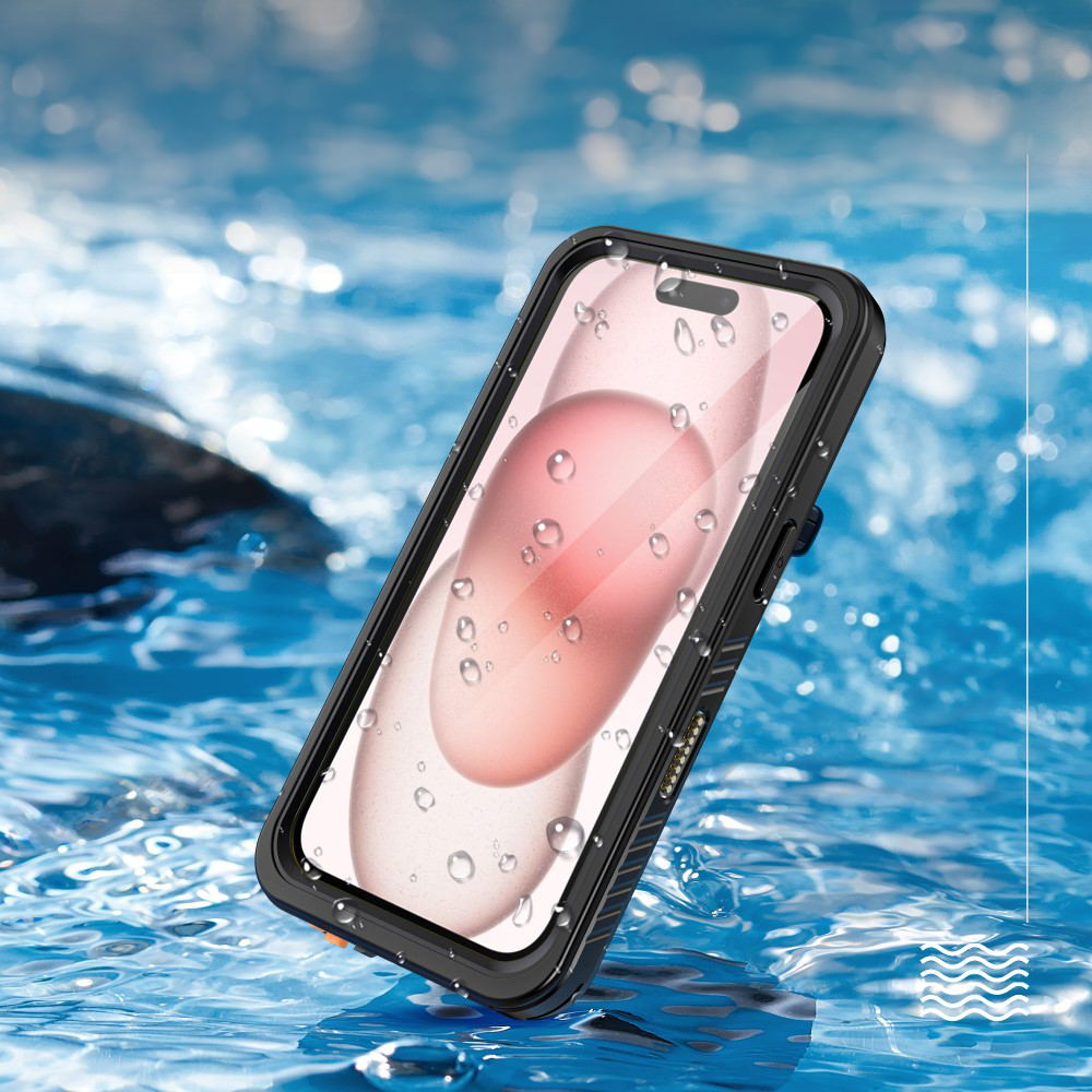 iPhone 16 Wasserfeste Outdoor Schutz Hülle (IP68) - Schwarz
