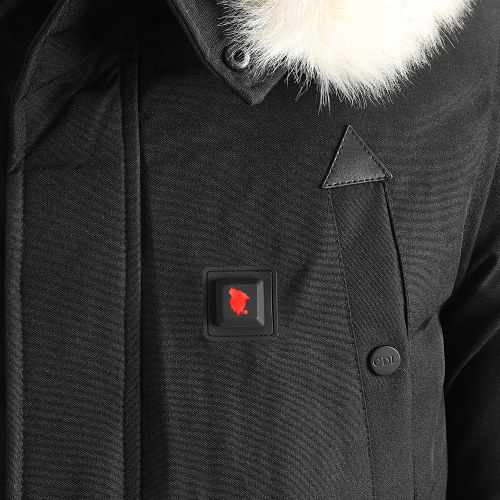 Parka Fourrure Chauffante Slim Fit Chicago Noir Beige